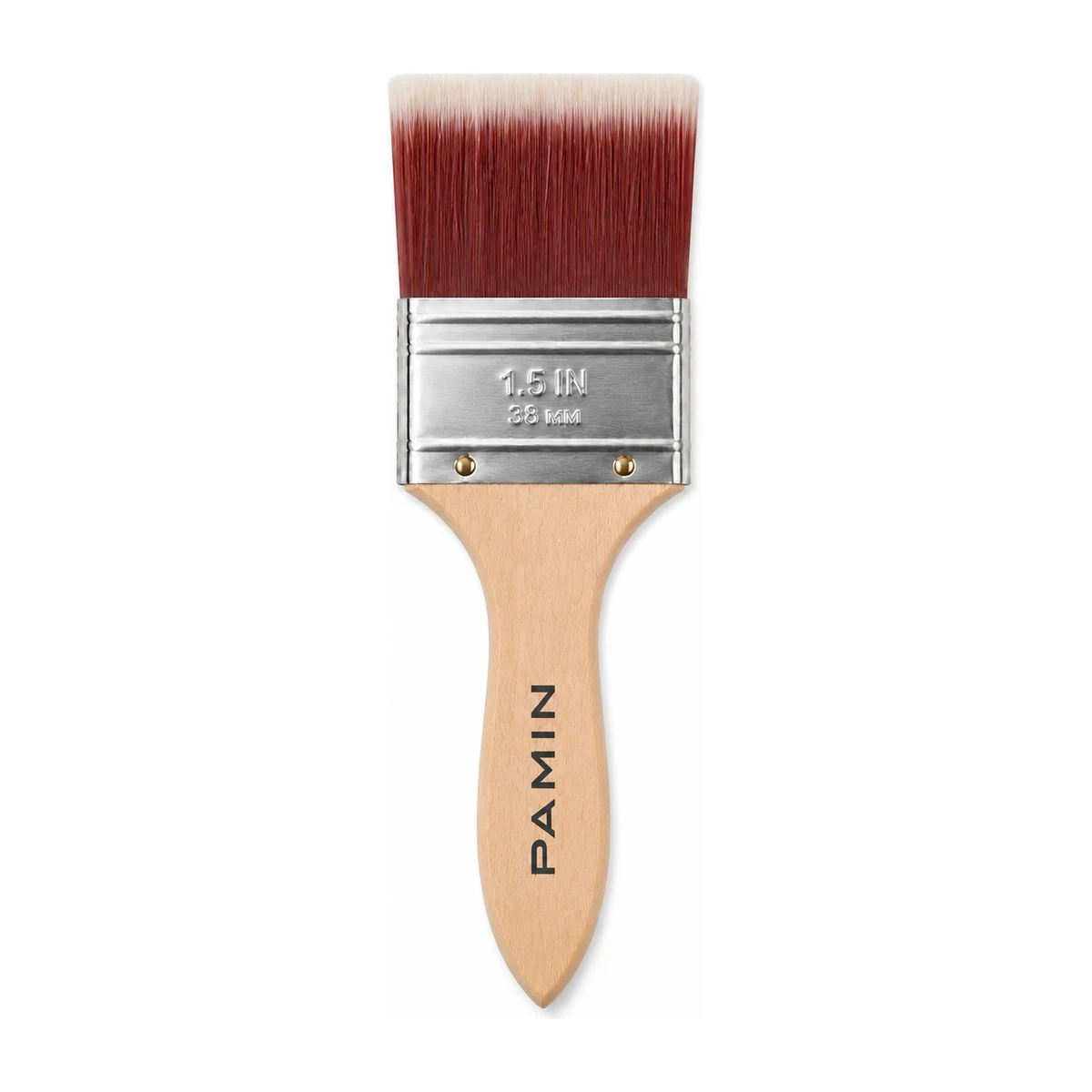 1.5-Inch Red & White Flagged Filament Flat Brush