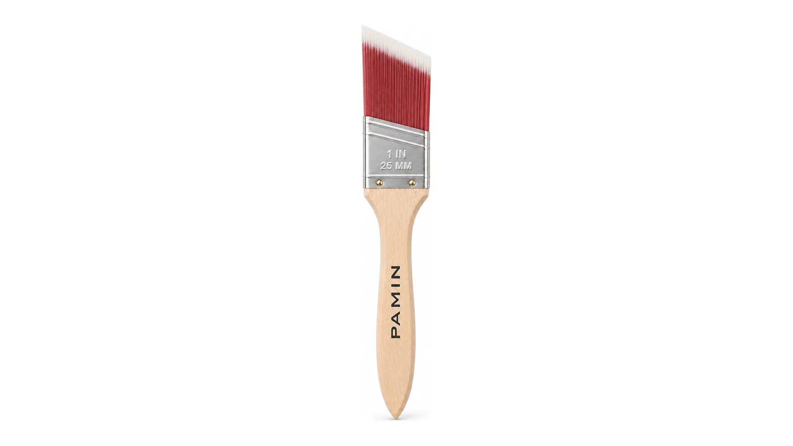 1-Inch Red & White Flagged Filament Angle Sash Brush
