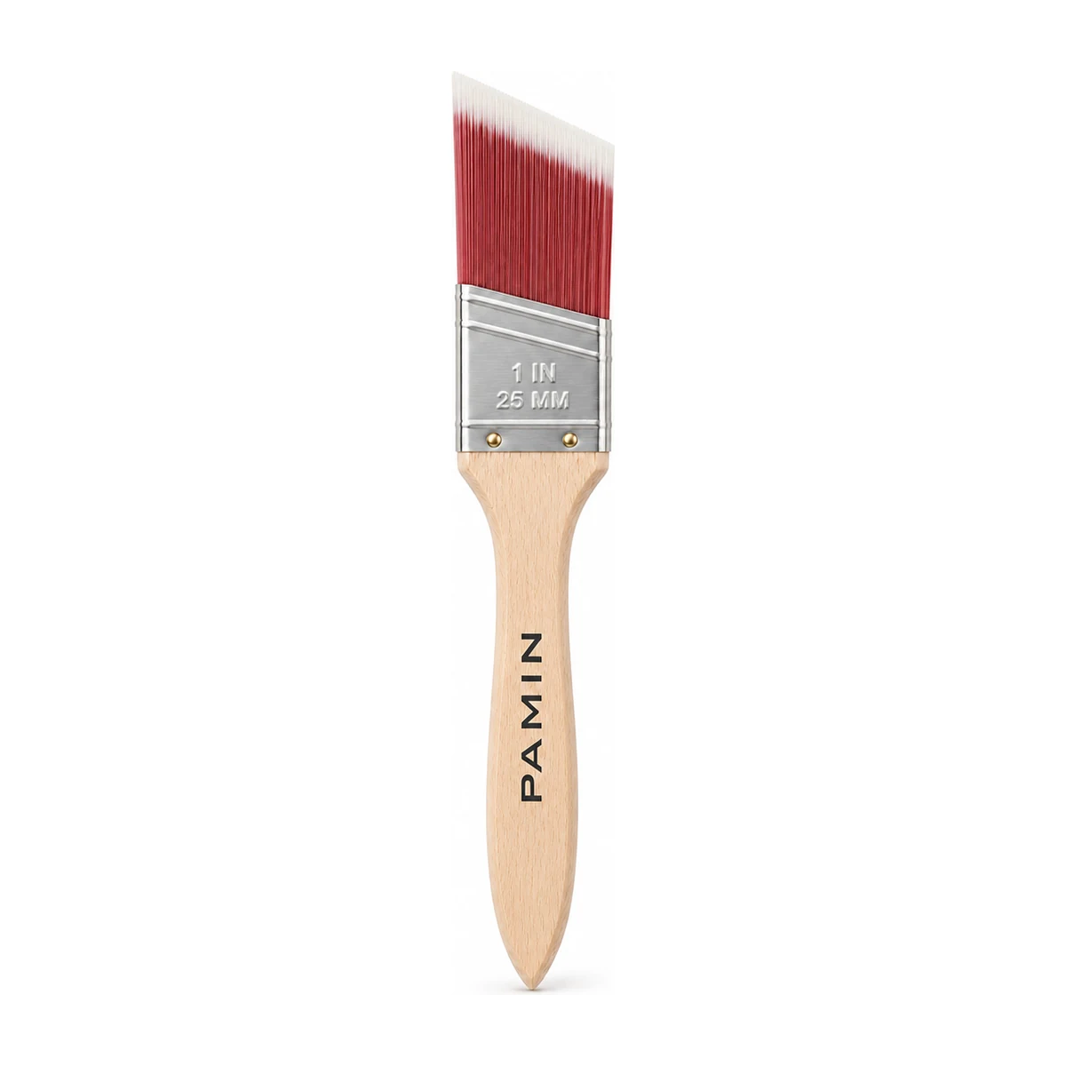 1-Inch Red & White Flagged Filament Angle Sash Brush