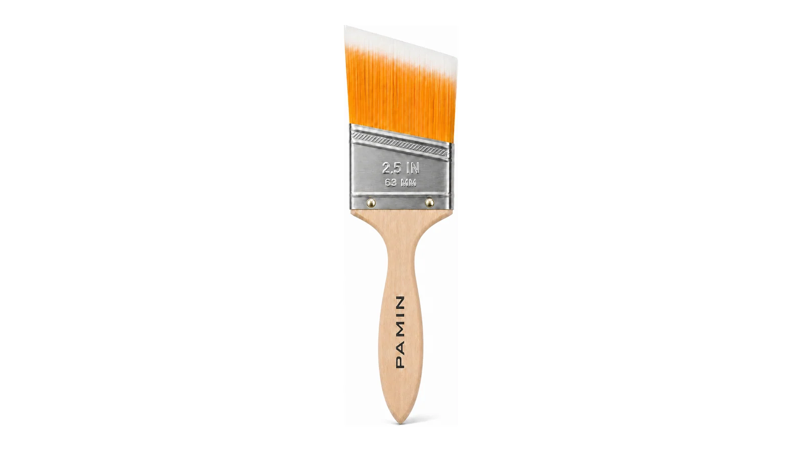 2.5-Inch Orange & White Flagged Filament Angle Sash Brush