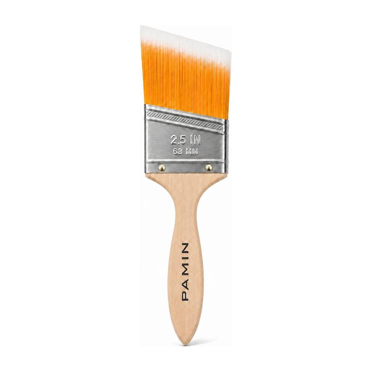 2.5-Inch Orange & White Flagged Filament Angle Sash Brush