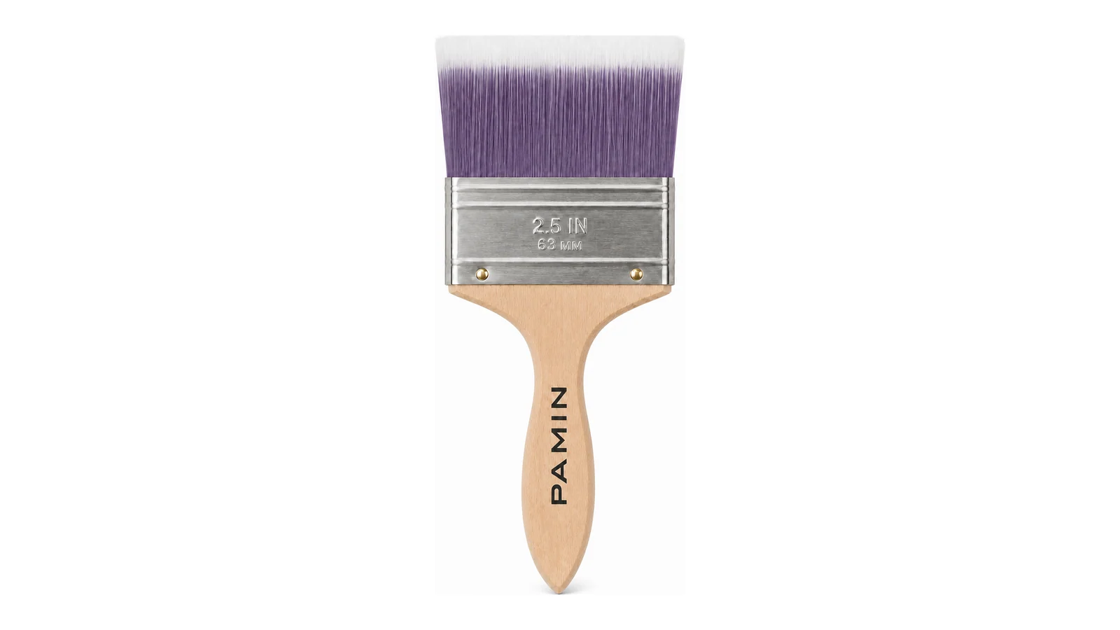 2.5-Inch Purple & White Flagged Filament Flat Brush