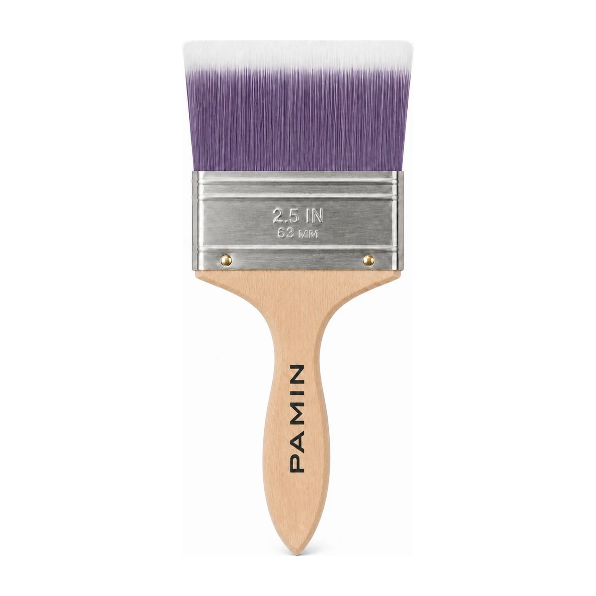 2.5-Inch Purple & White Flagged Filament Flat Brush