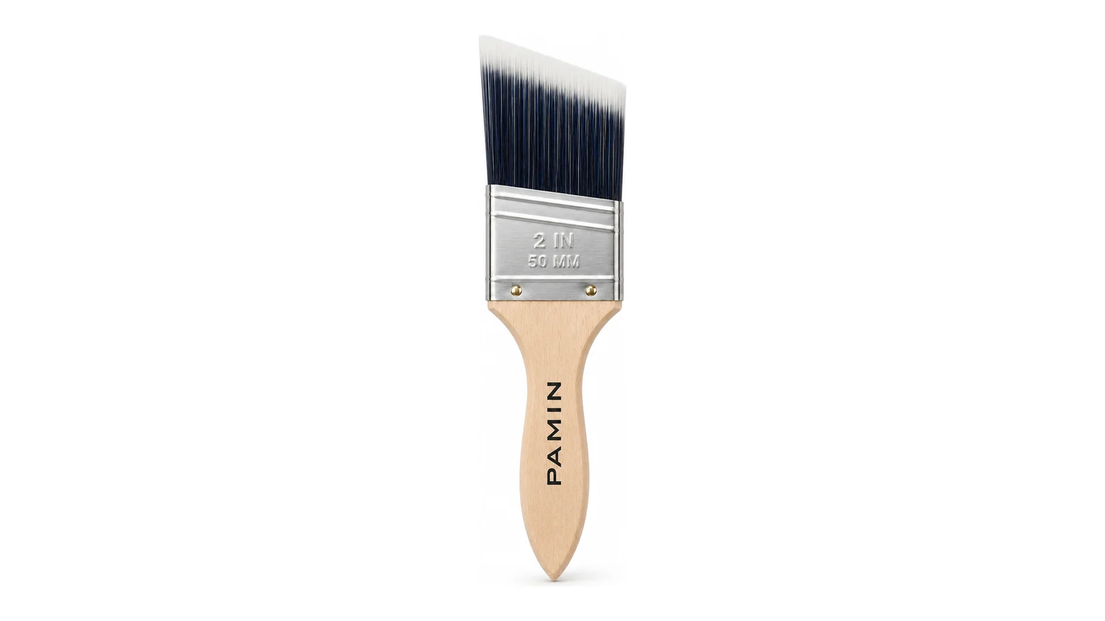 2-Inch Navy, Black & White Flagged Filament Angle Sash Brush