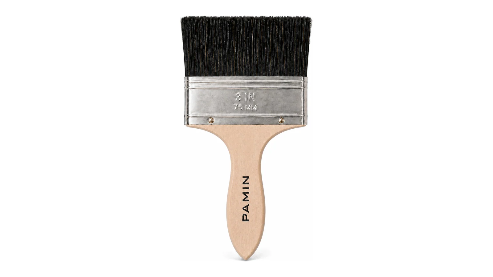 3-Inch Black Hog Bristle Flat Paint Brush