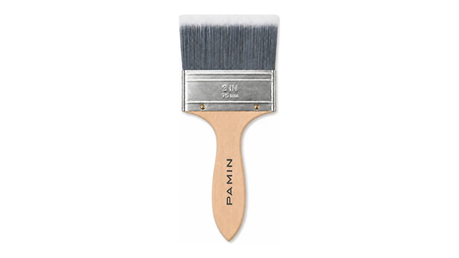 3-Inch Gray-Blue & White Flagged Filament Flat Brush