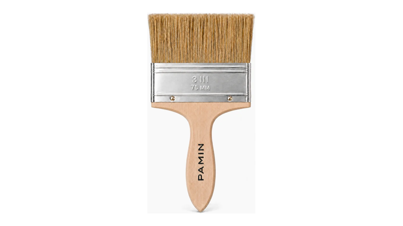 3-Inch Natural Golden Hog Bristle Flat Paint Brush