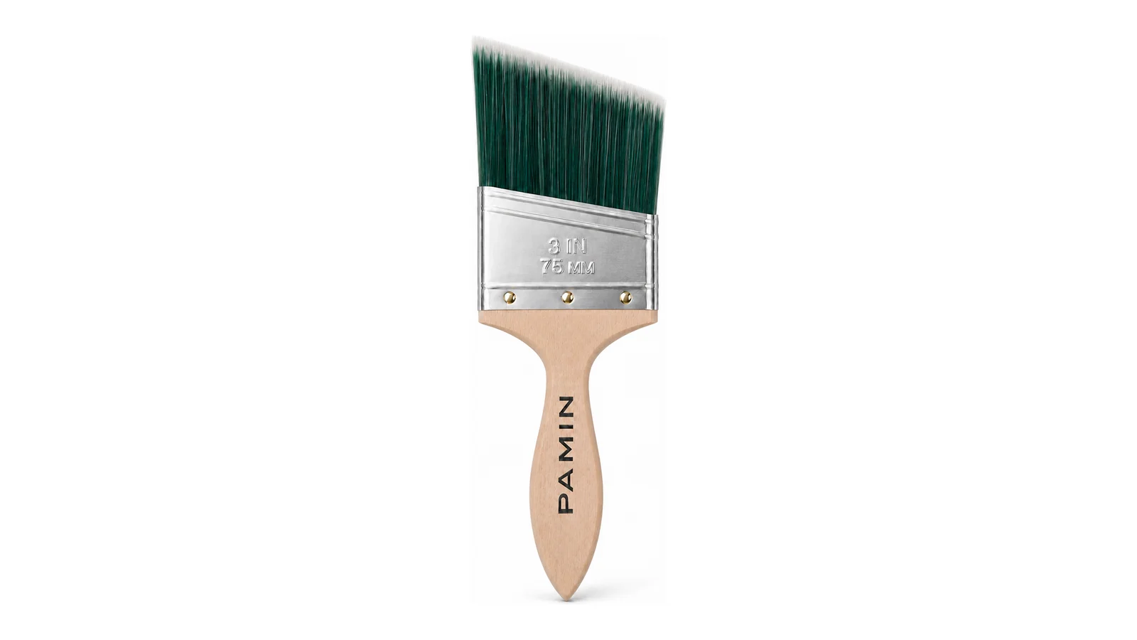 3-Inch Teal & White Flagged Filament Angle Sash Brush