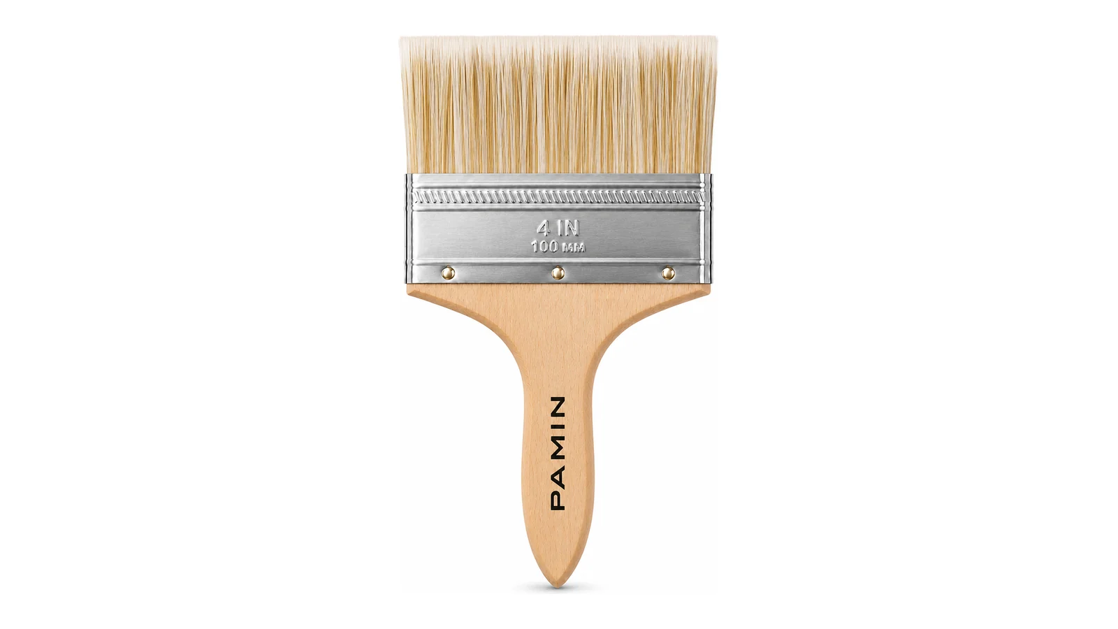 4-Inch White Hog & Tan Synthetic Blend Flat Brush