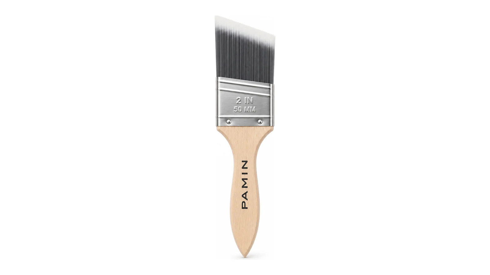 Gray & White Flagged Filament Angle Sash Brush