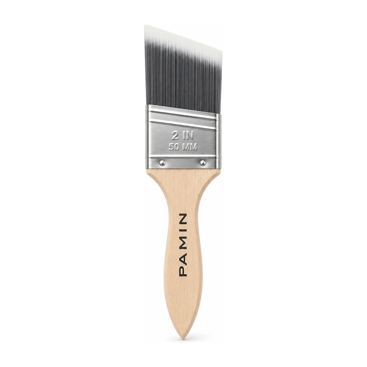 Gray & White Flagged Filament Angle Sash Brush