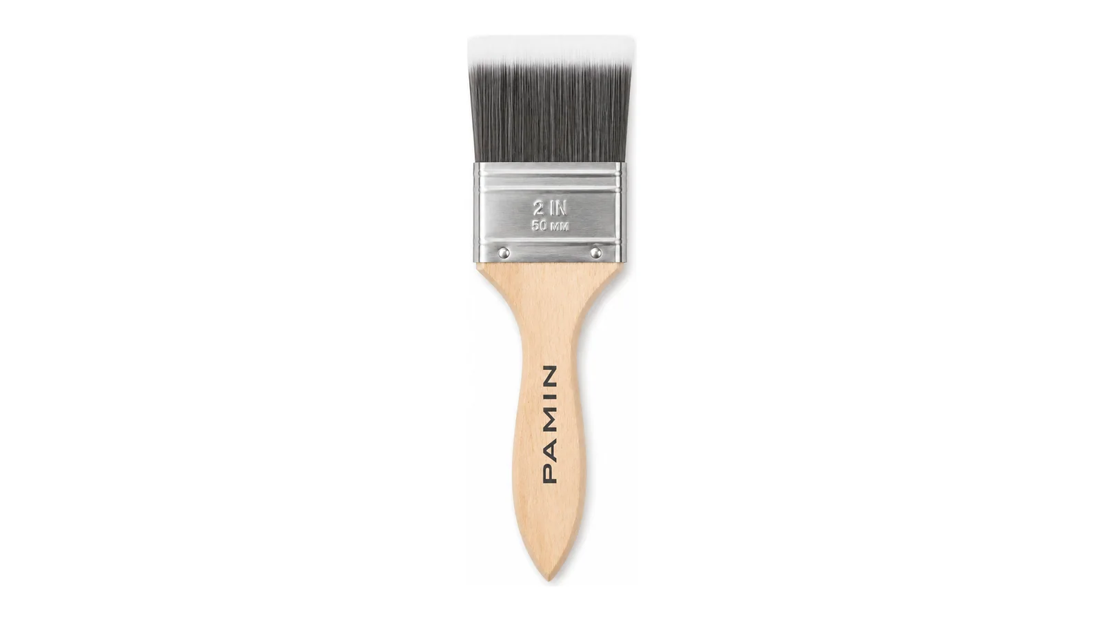 Gray & White Flagged Filament Flat Brush