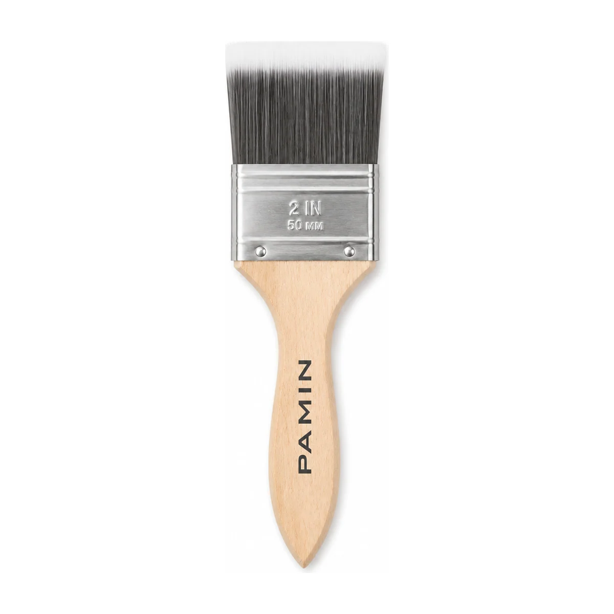 Gray & White Flagged Filament Flat Brush