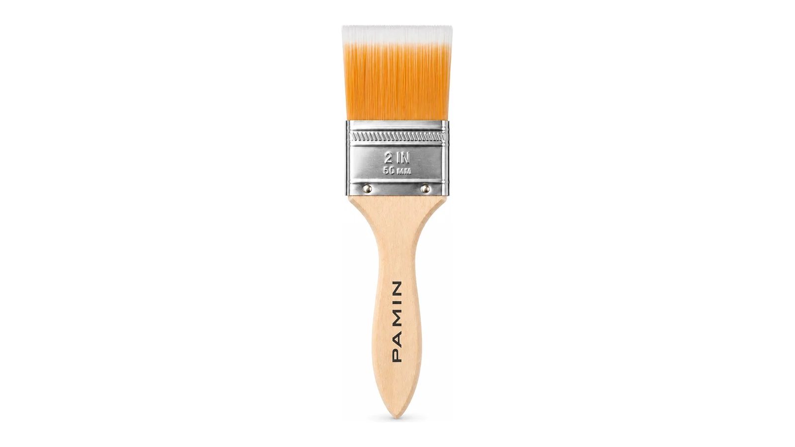 Orange & White Flagged Filament Flat Brush