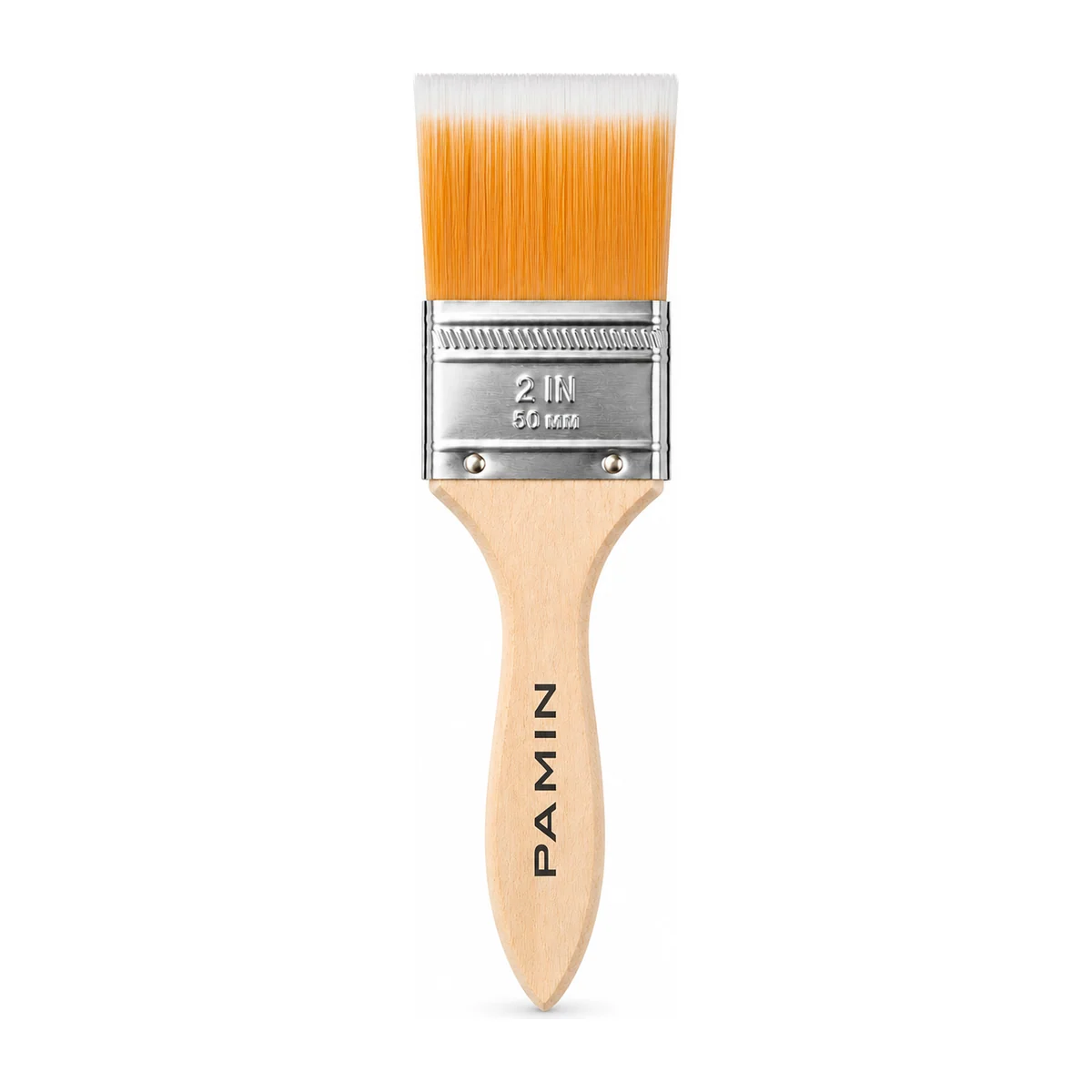 Orange & White Flagged Filament Flat Brush